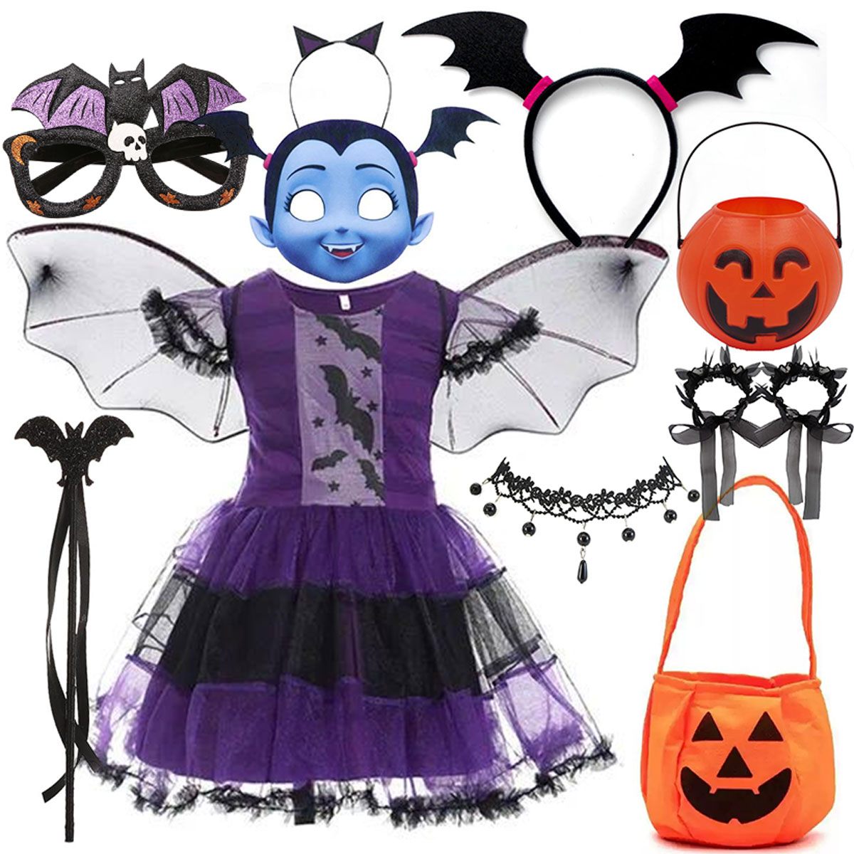 Kids Face Mask - Costume de vampire pour filles pour
