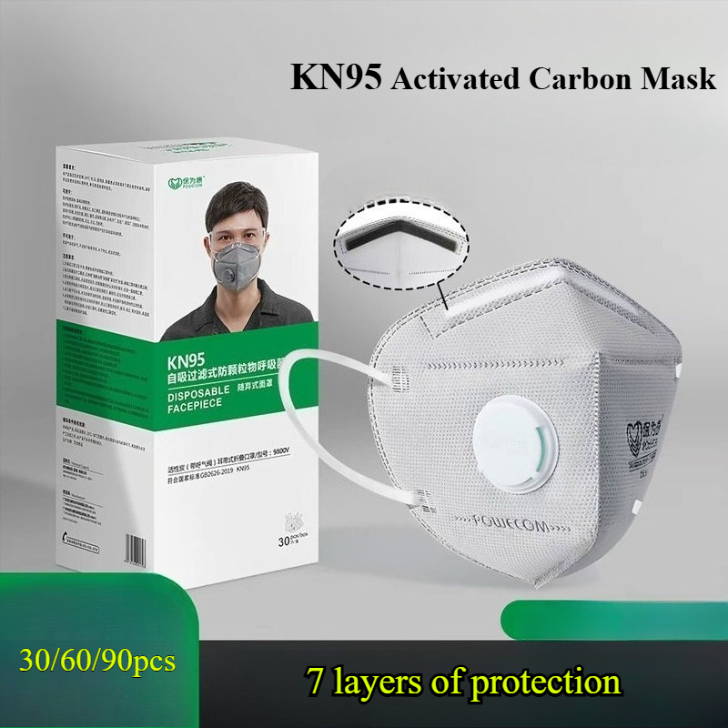 Kn95 Respirator Mask - Masque anti-poussière KN95 à charbon actif